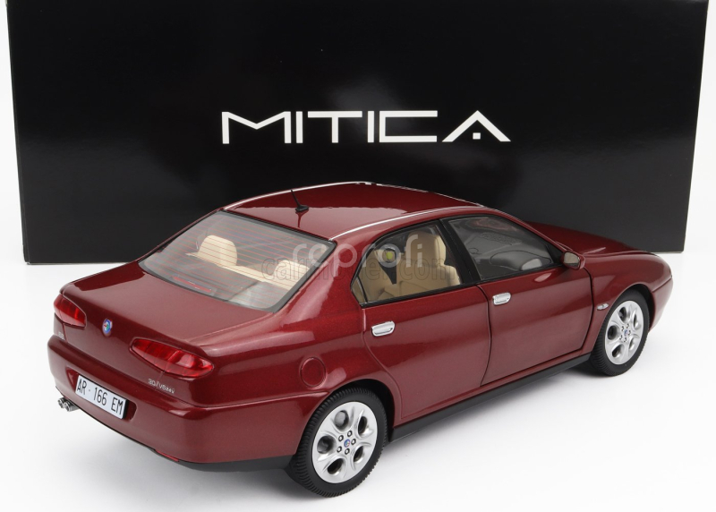 Mitica-diecast Alfa romeo 166 3.0 V6 1998 – Beige Interior 1:18 Rosso Proteo Met Red