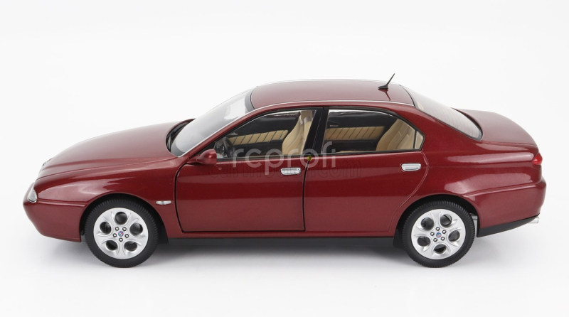Mitica-diecast Alfa romeo 166 3.0 V6 1998 – Beige Interior 1:18 Rosso Proteo Met Red