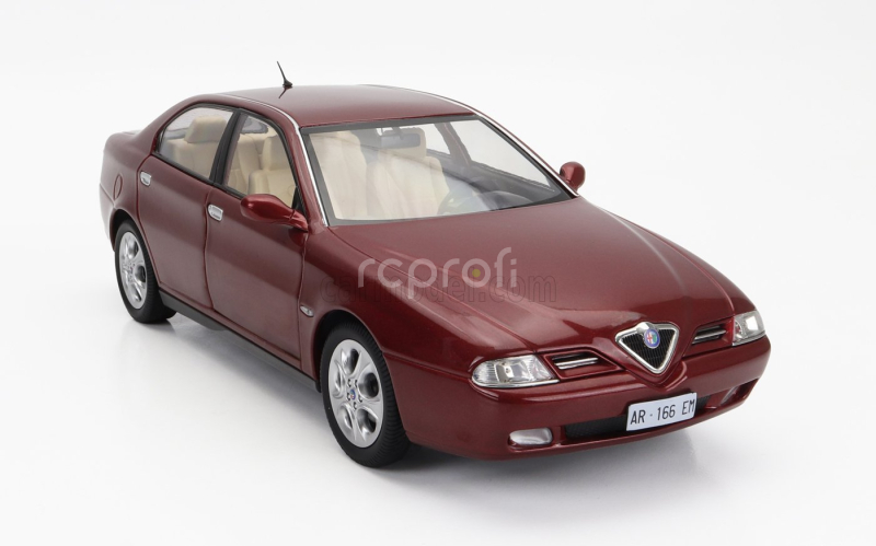 Mitica-diecast Alfa romeo 166 3.0 V6 1998 – Beige Interior 1:18 Rosso Proteo Met Red