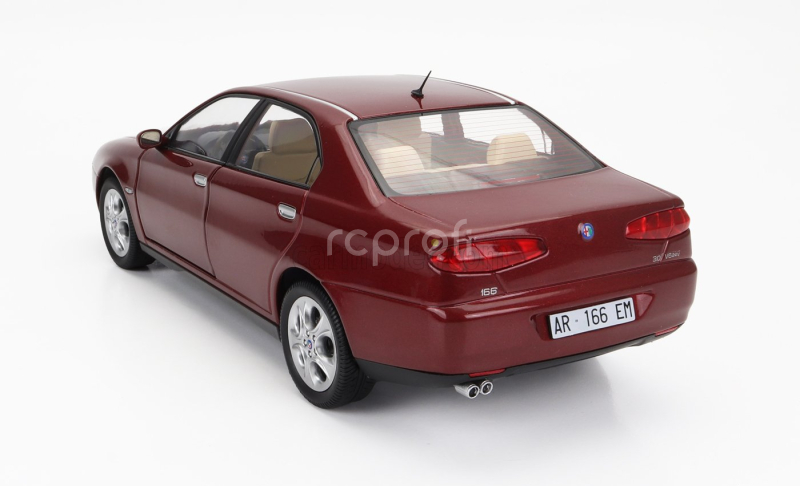 Mitica-diecast Alfa romeo 166 3.0 V6 1998 – Beige Interior 1:18 Rosso Proteo Met Red