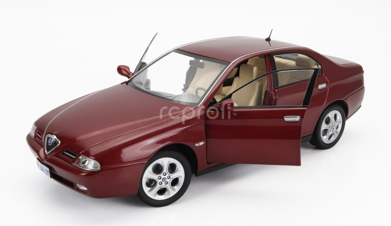 Mitica-diecast Alfa romeo 166 3.0 V6 1998 – Beige Interior 1:18 Rosso Proteo Met Red