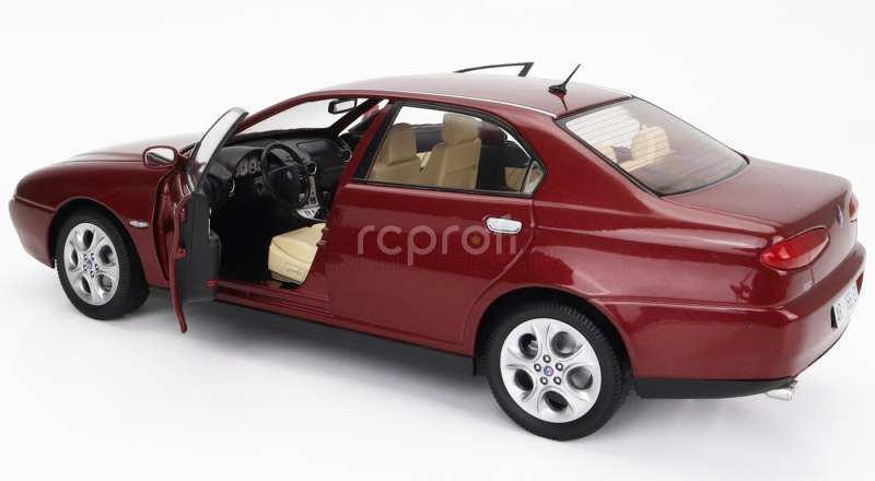 Mitica-diecast Alfa romeo 166 3.0 V6 1998 – Beige Interior 1:18 Rosso Proteo Met Red