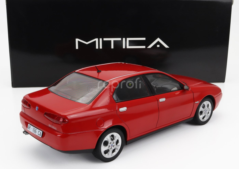 Mitica-diecast Alfa romeo 166 3.0 V6 1998 - Black Interior 1:18 Rosso Alfa Red