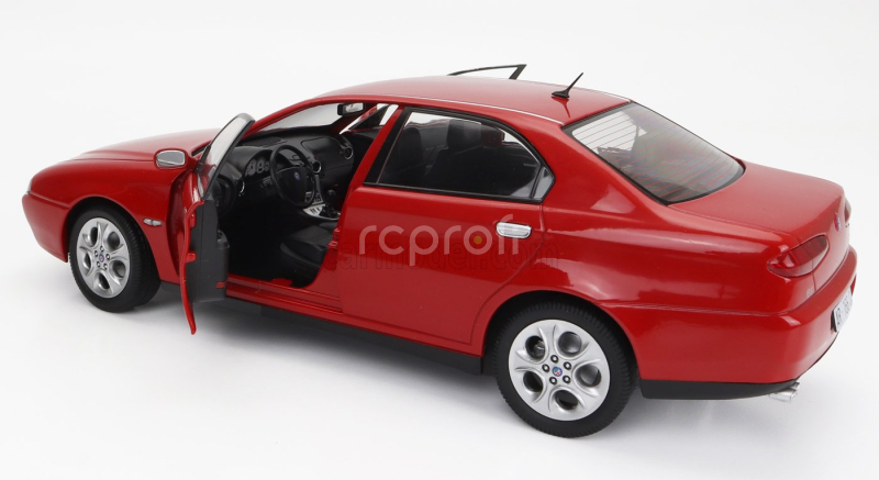 Mitica-diecast Alfa romeo 166 3.0 V6 1998 - Black Interior 1:18 Rosso Alfa Red