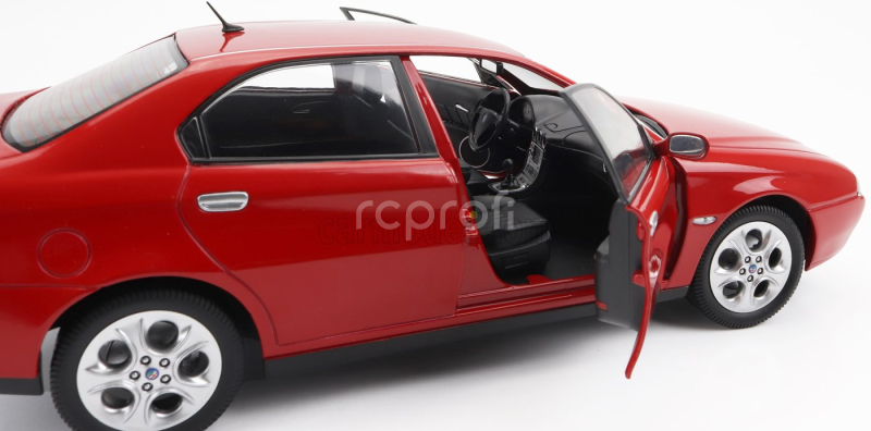 Mitica-diecast Alfa romeo 166 3.0 V6 1998 - Black Interior 1:18 Rosso Alfa Red
