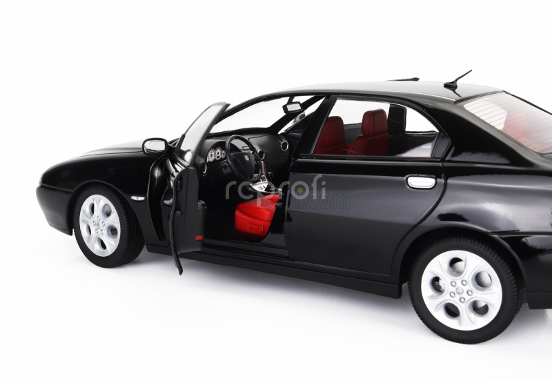 Mitica-diecast Alfa romeo 166 3.0 V6 1998 – Red Interior 1:18 Black