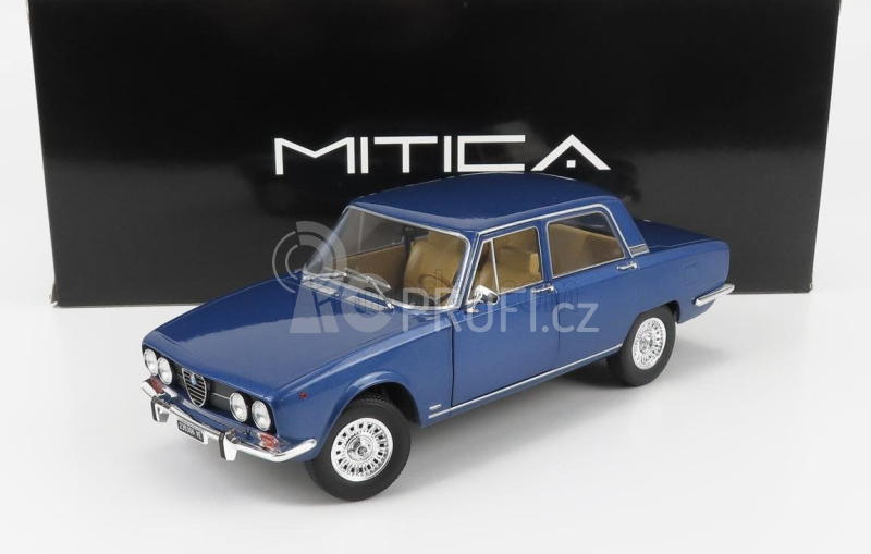 Mitica-diecast Alfa romeo 2000 Berlina 1971 - Cerchi Millerighe Wheels 1:18 Modrá Pervinca Met 349