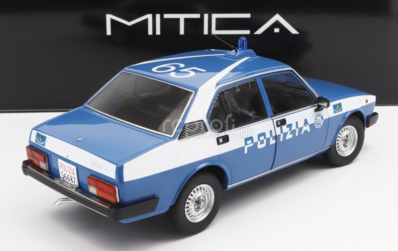Mitica-diecast Alfa romeo Alfetta 2000 Polizia Stradale 1978 Police 1:18 Modrá Bílá