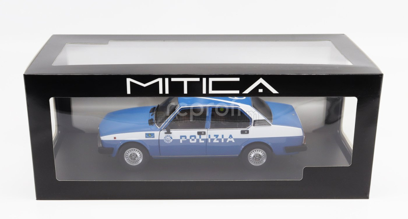 Mitica-diecast Alfa romeo Alfetta 2000 Polizia Stradale 1978 Police 1:18 Modrá Bílá