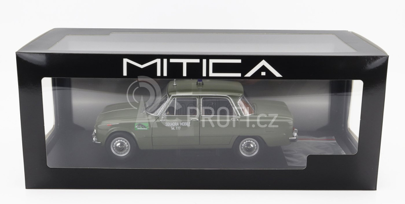 Mitica-diecast Alfa romeo Giulia 1.6 Ti Polizia Milano 1963 - Squadra Mobile Tel. 777 1:18 Verde Lucido - Zelená