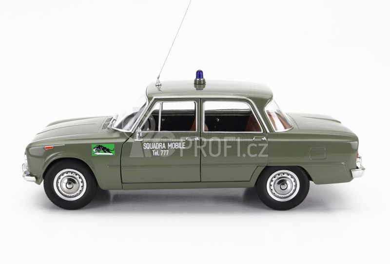 Mitica-diecast Alfa romeo Giulia 1.6 Ti Polizia Milano 1963 - Squadra Mobile Tel. 777 1:18 Verde Lucido - Zelená