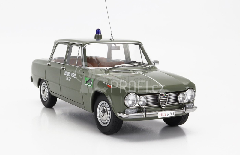 Mitica-diecast Alfa romeo Giulia 1.6 Ti Polizia Milano 1963 - Squadra Mobile Tel. 777 1:18 Verde Lucido - Zelená