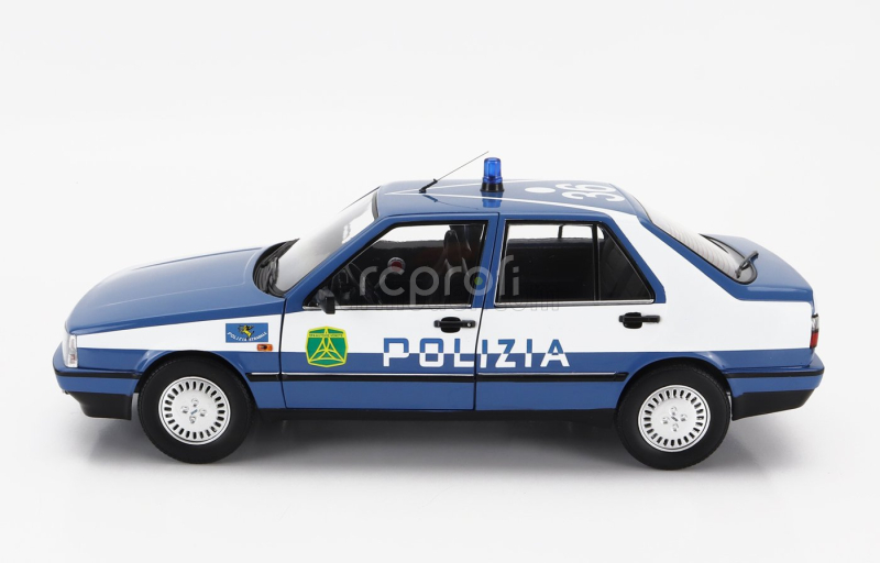 Mitica-diecast Fiat Croma Cht Polizia 1987 Police 1:18 Světle Modrá Bílá