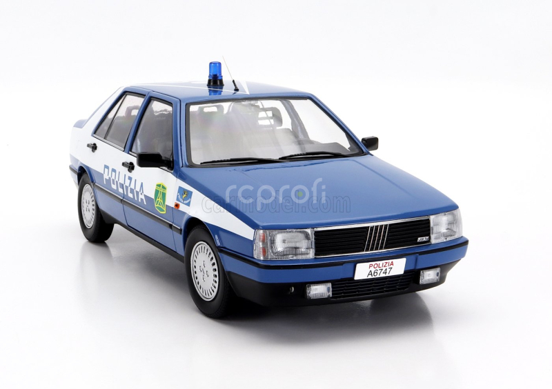 Mitica-diecast Fiat Croma Cht Polizia 1987 Police 1:18 Světle Modrá Bílá