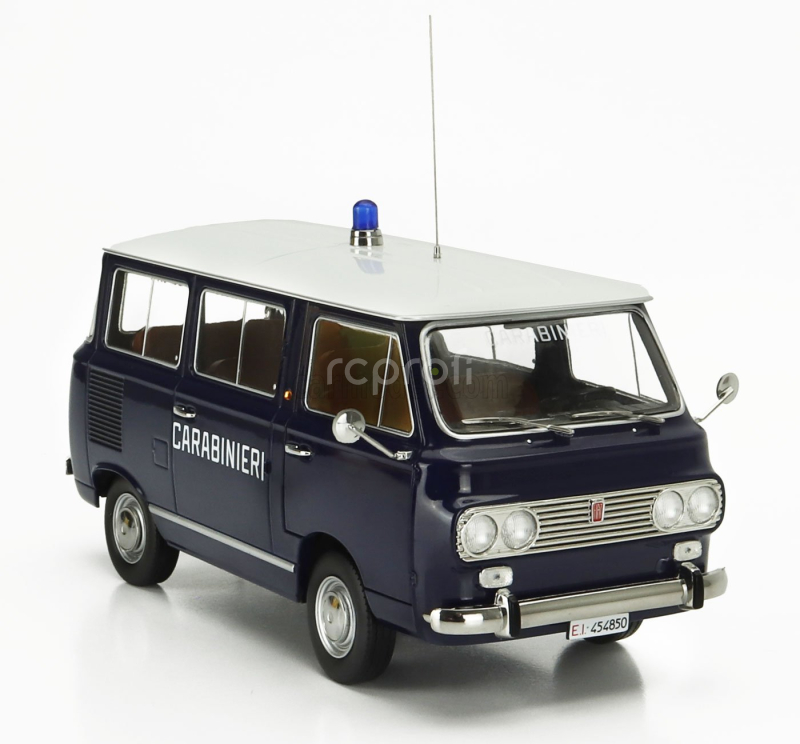 Mitica-diecast Fiat Fiat 850 Familiare Carabinieri 1970 – Interno Brown 1:18 Modrá Bílá