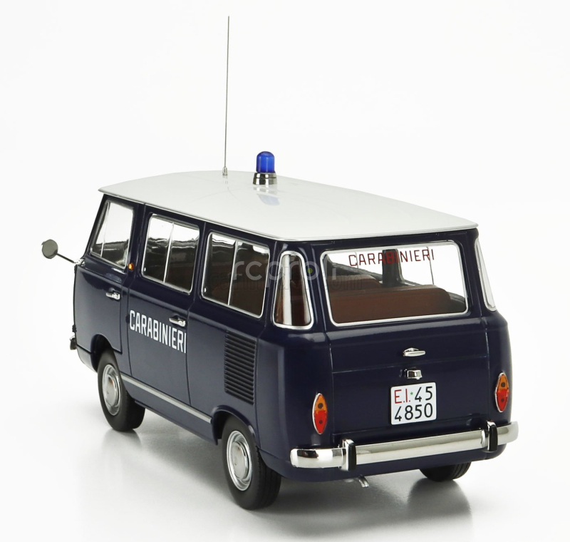 Mitica-diecast Fiat Fiat 850 Familiare Carabinieri 1970 – Interno Brown 1:18 Modrá Bílá
