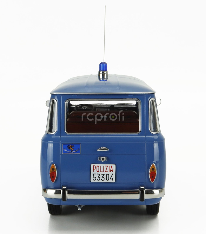 Mitica-diecast Fiat Fiat 850 Familiare Polizia 1970 – Interno Brown 1:18 Světle Modrá