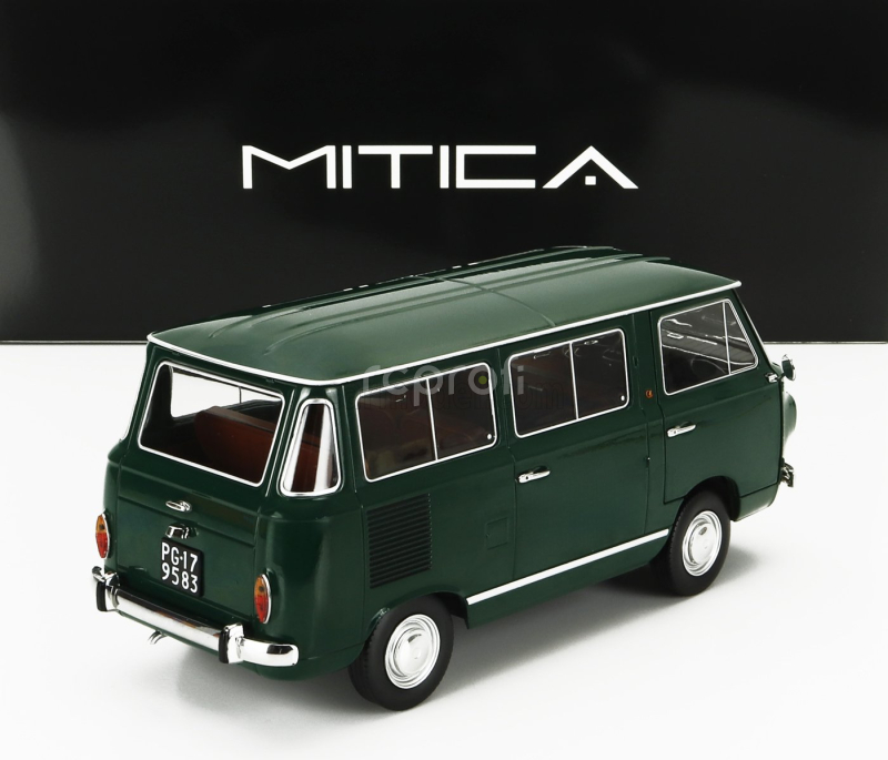 Mitica-diecast Fiat Fiat 850 Familiare Serie-2 1970 – Interno Brown 1:18 Verde Oliva 323 Zelená