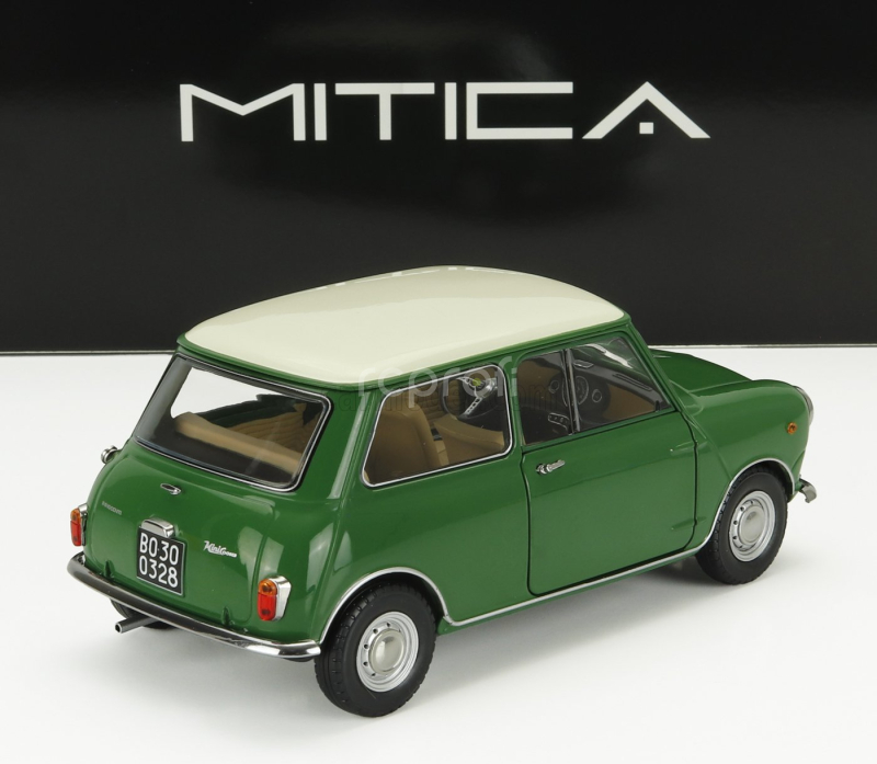 Mitica-diecast Innocenti Mini Cooper Mk1 1966 1:18 Zelená Ivory