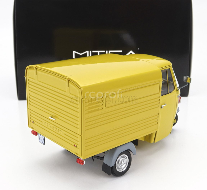 Mitica-diecast Piaggio Ape P501 Van Closed 1979 - Con Vetrina - With Showcase 1:18
