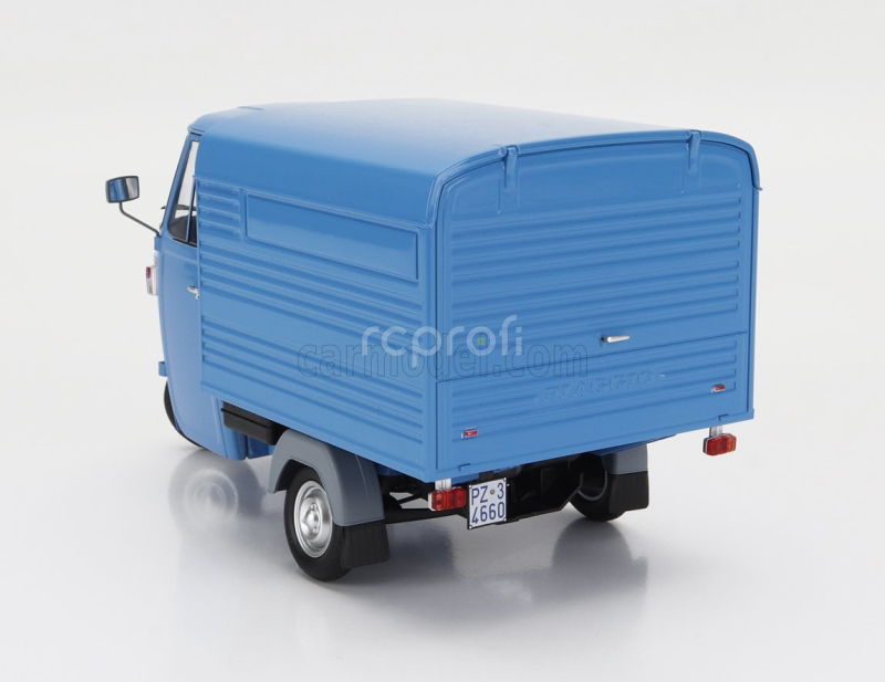 Mitica-diecast Piaggio Ape P501 Van Closed 1979 - Con Vetrina - With Showcase 1:18 Blu 7210