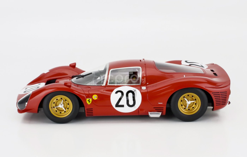 Mitica-r Ferrari 330 P3 4.0l V12 Coupe Ch.0848 Team Ferrari Sefac N 20 24h Le Mans 1966 Ludovico Scarfiotti - Mike Parkes 1:18 Red