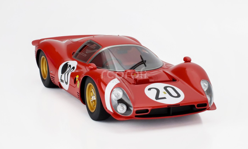 Mitica-r Ferrari 330 P3 4.0l V12 Coupe Ch.0848 Team Ferrari Sefac N 20 24h Le Mans 1966 Ludovico Scarfiotti - Mike Parkes 1:18 Red