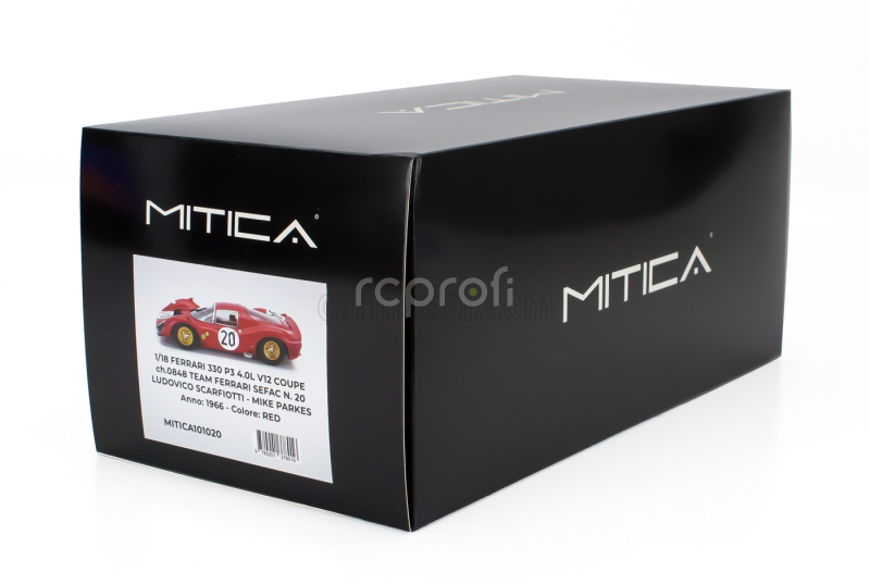 Mitica-r Ferrari 330 P3 4.0l V12 Coupe Ch.0848 Team Ferrari Sefac N 20 24h Le Mans 1966 Ludovico Scarfiotti - Mike Parkes 1:18 Red