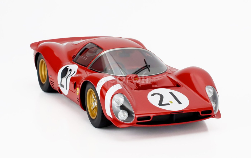 Mitica-r Ferrari 330 P3 4.0l V12 Coupe Ch.0848 Team Ferrari Sefac N 21 24h Le Mans 1966 Lorenzo Bandini - Jean Guichet 1:18 Red