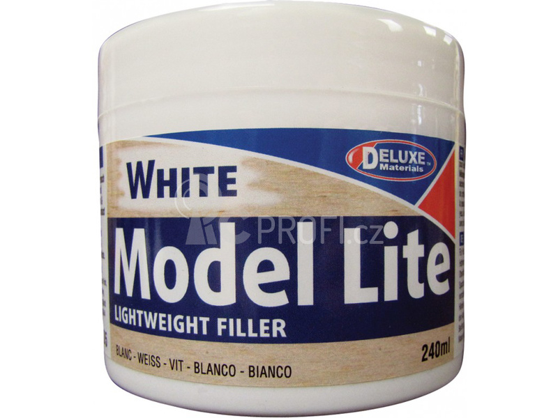 Model Lite White lehký tmel na dřevo bílé barvy 240ml