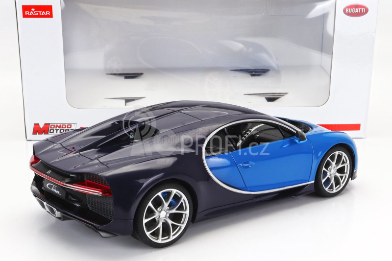 Mondomotors Bugatti Chiron 2016 1:14 Modrá Černá
