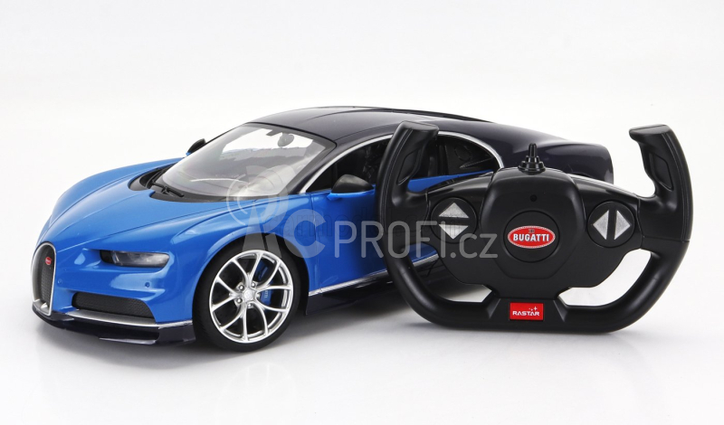 Mondomotors Bugatti Chiron 2016 1:14 Modrá Černá