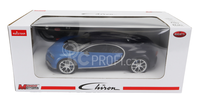 Mondomotors Bugatti Chiron 2016 1:14 Modrá Černá