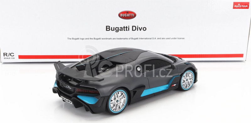 Mondomotors Bugatti Divo 2018 1:24 Šedá Světle Modrá