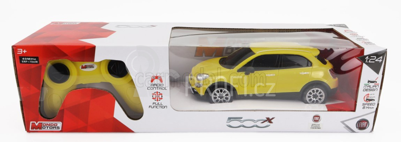Mondomotors Fiat 500 X 2014 1:24 Žlutá