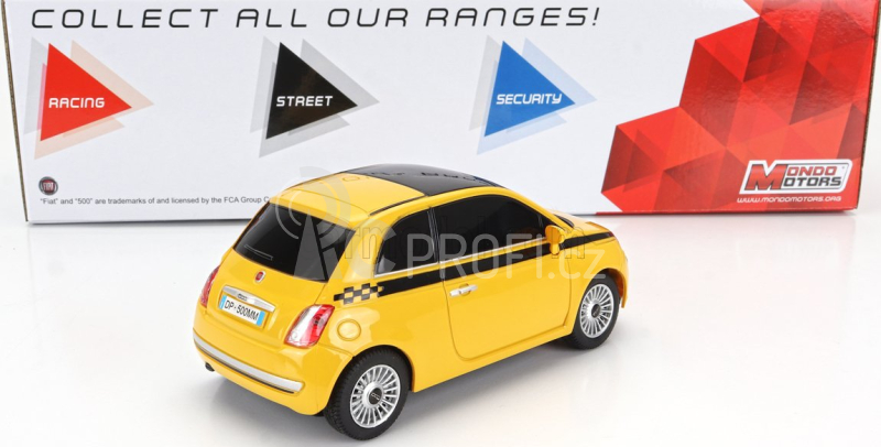 Mondomotors Fiat Nuova 500 2007 1:24 Žlutá