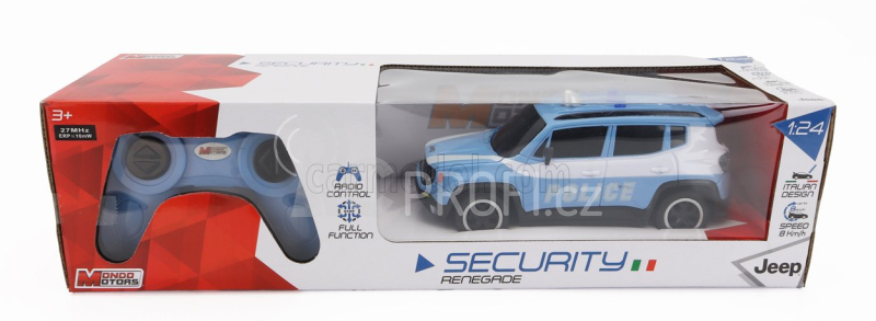 Mondomotors Jeep Renegade Police 2017 1:24 Světle Modrá Bílá
