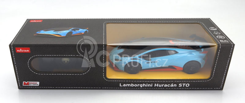 Mondomotors Lamborghini Huracan Sto Lp640-2 2021 1:24 Světle Modrá Oranžová