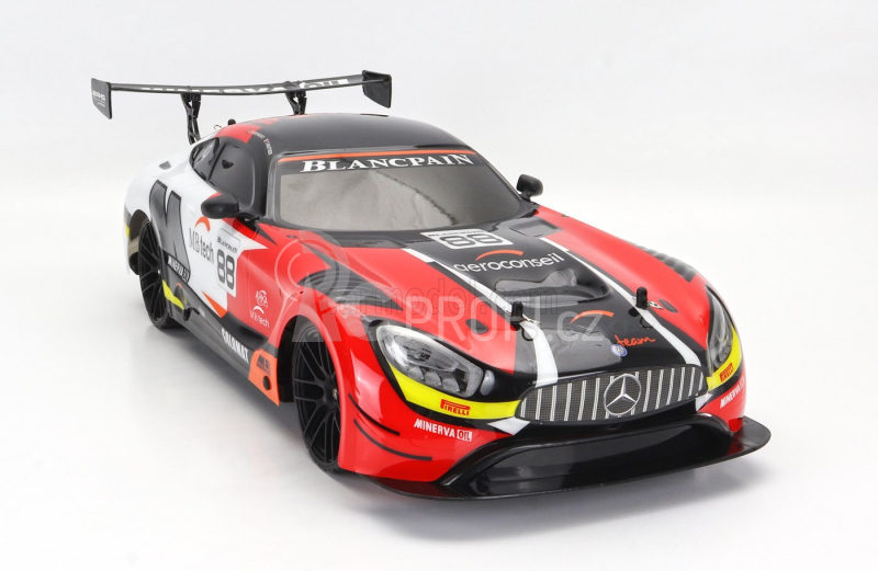 Mondomotors Mercedes benz Gt3 Amg N 88 Racing 2022 1:10 Červená Černá Stříbrná