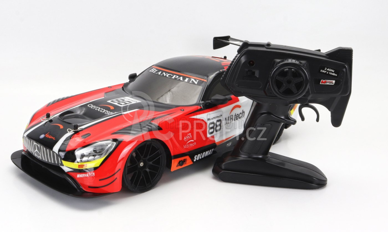 Mondomotors Mercedes benz Gt3 Amg N 88 Racing 2022 1:10 Červená Černá Stříbrná