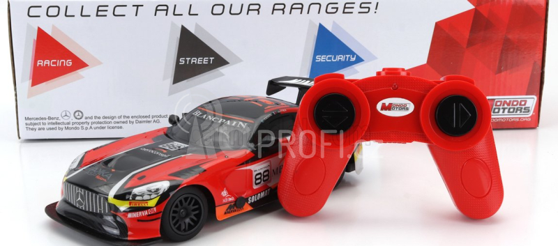 Mondomotors Mercedes benz Gt3 Amg N 88 Racing 2022 1:24 Červená Černá Stříbrná