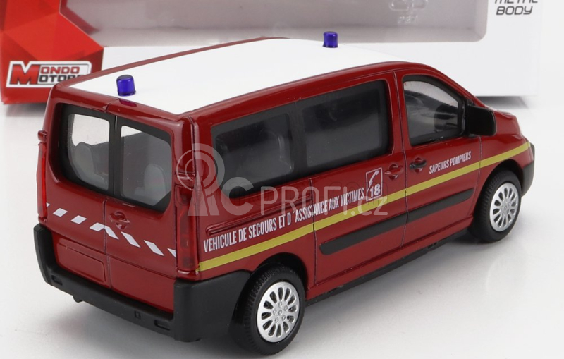 Mondomotors Peugeot Expert Minibus Sapeurs Pompiers 2007 1:43 Červená Bílá