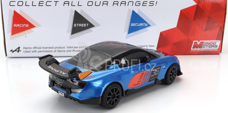 Mondomotors Renault Alpine A110 N 36 Gt4 Racing 2021 1:24 Modrá Černá