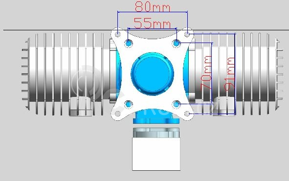 Motor DLA 180 ccm včetně tlumiče a příslušenství