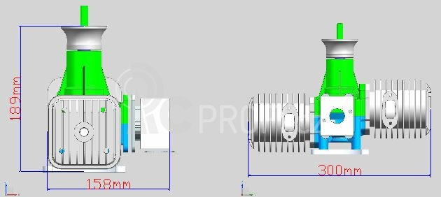 Motor DLA 180 ccm včetně tlumiče a příslušenství