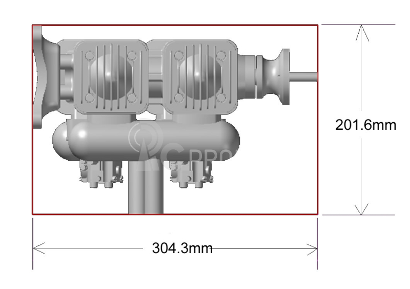 Motor DLA 232 ccm včetně tlumiče a příslušenství