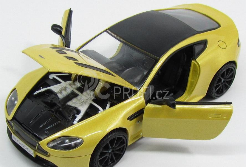 Motor-max Aston martin V12 Vantage S 2010 1:24 Žlutý Met