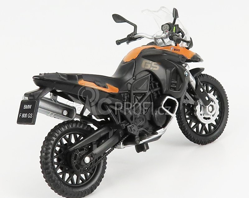 Motor-max BMW F800 Gs 2010 1:18 Černá Oranžová