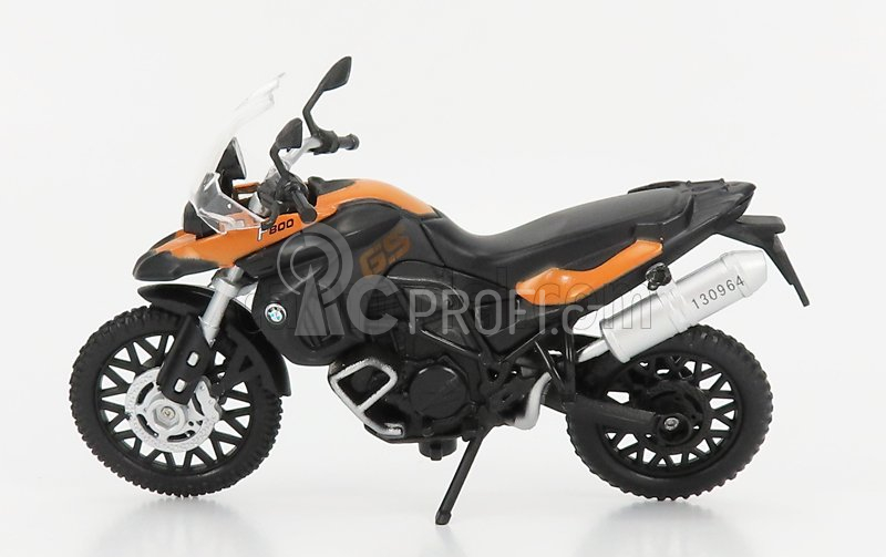 Motor-max BMW F800 Gs 2010 1:18 Černá Oranžová