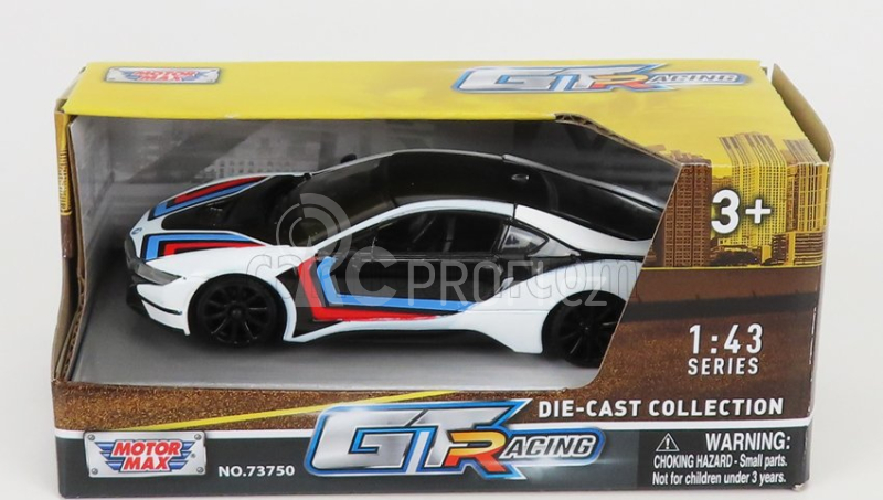 Motor-max BMW I8 Coupe Gt Racing 2018 1:43 Bílá Černá Modrá Červená